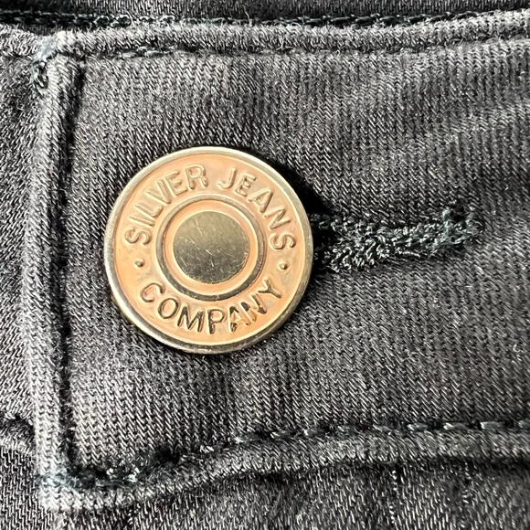 Silver Jeans Black Mid Rise Ankle Denim stretch Jean - Picture 8 of 12